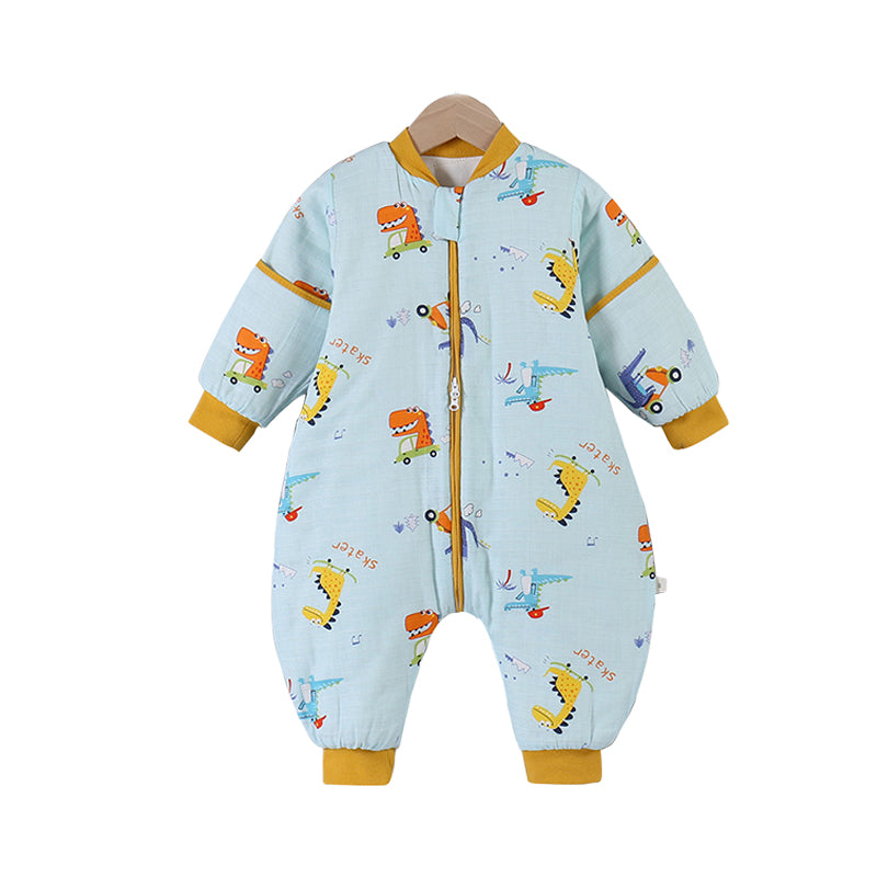 Baby Kid Girls Boys Animals Cartoon Print Jumpsuits Sleepwears Wholesale 22101154