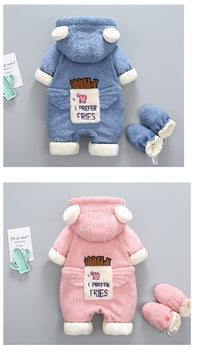 Load image into Gallery viewer, 2 Pieces Set Baby Unisex Letters Love heart Wings Jumpsuits And Solid Color Shoes Wholesale 221011549
