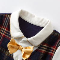 Load image into Gallery viewer, Baby Boys Checked Bow Jumpsuits Wholesale 22101167
