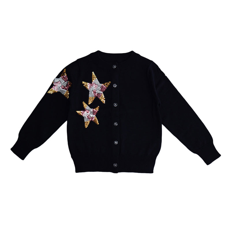 Baby Kid Girls Star Cardigan Knitwear Wholesale 22101179