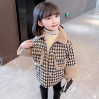 Load image into Gallery viewer, Baby Kid Girls Checked Jackets Outwears Wholesale 221013266
