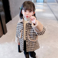 Load image into Gallery viewer, Baby Kid Girls Checked Jackets Outwears Wholesale 221013266
