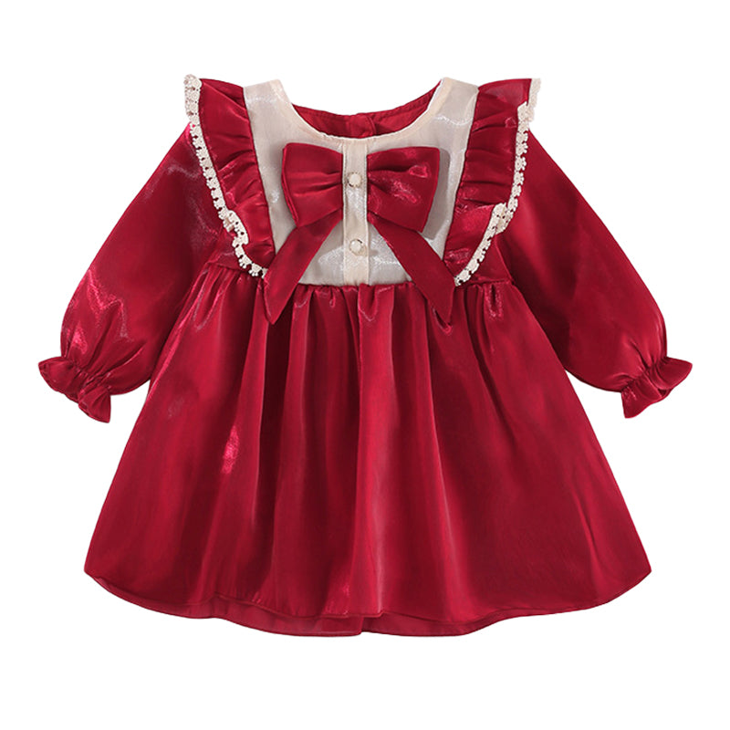 Baby Girls Bow Dresses Wholesale 221013267