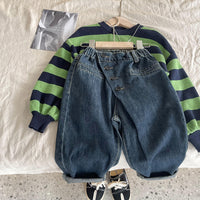 Load image into Gallery viewer, Baby Kid Boys Solid Color Jeans Wholesale 221013297
