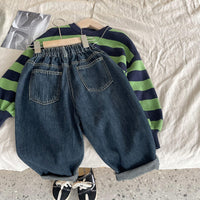 Load image into Gallery viewer, Baby Kid Boys Solid Color Jeans Wholesale 221013297
