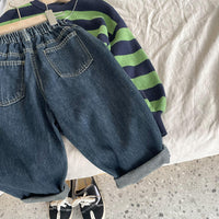 Load image into Gallery viewer, Baby Kid Boys Solid Color Jeans Wholesale 221013297
