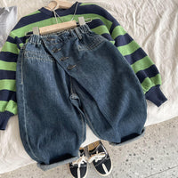 Load image into Gallery viewer, Baby Kid Boys Solid Color Jeans Wholesale 221013297
