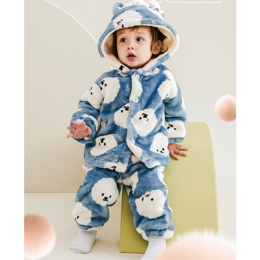 2 Pieces Set Baby Kid Unisex Cartoon Print Jackets Outwears And Pants Wholesale 221013337
