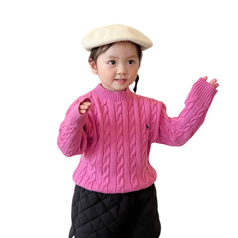 Mommy And Me Baby Kid Solid Color Sweaters Wholesale 221013600