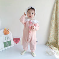 Load image into Gallery viewer, Baby Girls Flower Embroidered Jumpsuits Wholesale 221013674
