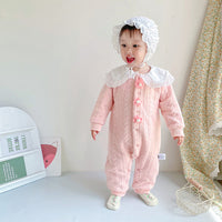 Load image into Gallery viewer, Baby Girls Flower Embroidered Jumpsuits Wholesale 221013674
