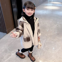 Load image into Gallery viewer, Baby Kid Girls Checked Coats Wholesale 22101371
