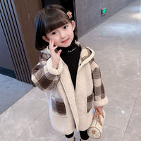 Load image into Gallery viewer, Baby Kid Girls Checked Coats Wholesale 22101371
