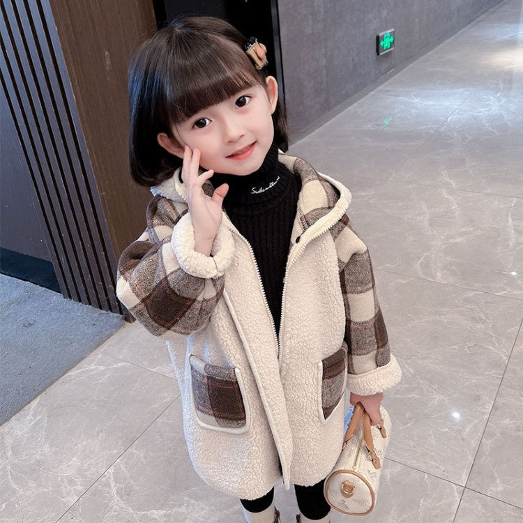 Baby Kid Girls Checked Coats Wholesale 22101371