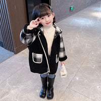 Load image into Gallery viewer, Baby Kid Girls Checked Coats Wholesale 22101371
