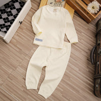 Load image into Gallery viewer, 2 Pieces Set Baby Unisex Letters Tops And Solid Color Pants Wholesale 22101802
