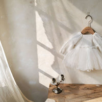 Load image into Gallery viewer, Baby Kid Girls Solid Color Lace Muslin&amp;Ribbed Dresses Wholesale 221018146
