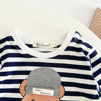 Load image into Gallery viewer, Baby Boys Striped Cartoon Print Jumpsuits Wholesale 221018164
