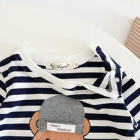 Load image into Gallery viewer, Baby Boys Striped Cartoon Print Jumpsuits Wholesale 221018164
