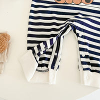Load image into Gallery viewer, Baby Boys Striped Cartoon Print Jumpsuits Wholesale 221018164
