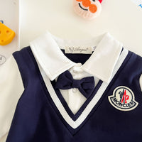 Load image into Gallery viewer, Baby Boys Color-blocking Bow Jumpsuits Wholesale 221018172
