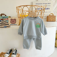 Load image into Gallery viewer, 2 Pieces Set Baby Kid Boys Letters Rainbow Print Hoodies Swearshirts And Pants Wholesale 221018202
