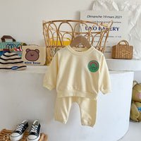 Load image into Gallery viewer, 2 Pieces Set Baby Kid Boys Letters Rainbow Print Hoodies Swearshirts And Pants Wholesale 221018202
