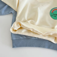 Load image into Gallery viewer, 2 Pieces Set Baby Kid Boys Letters Rainbow Print Hoodies Swearshirts And Pants Wholesale 221018202
