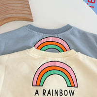 Load image into Gallery viewer, 2 Pieces Set Baby Kid Boys Letters Rainbow Print Hoodies Swearshirts And Pants Wholesale 221018202
