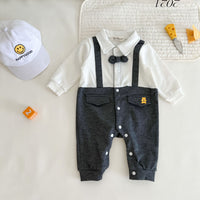 Load image into Gallery viewer, Baby Unisex Color-blocking Cartoon Embroidered Jumpsuits Wholesale 221018203
