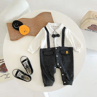 Load image into Gallery viewer, Baby Unisex Color-blocking Cartoon Embroidered Jumpsuits Wholesale 221018203
