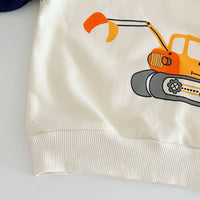 Load image into Gallery viewer, 2 Pieces Set Baby Kid Boys Color-blocking Car Cartoon Print Hoodies Swearshirts Striped And Letters Pants Wholesale 221018204
