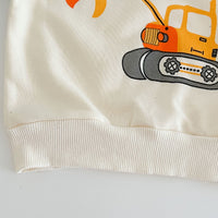 Load image into Gallery viewer, 2 Pieces Set Baby Kid Boys Color-blocking Car Cartoon Print Hoodies Swearshirts Striped And Letters Pants Wholesale 221018204
