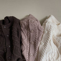 Load image into Gallery viewer, Baby Unisex Solid Color Crochet Cardigan Wholesale 221018206
