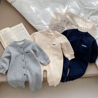 Load image into Gallery viewer, Baby Unisex Letters Embroidered Jumpsuits Wholesale 221018296

