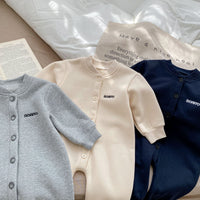 Load image into Gallery viewer, Baby Unisex Letters Embroidered Jumpsuits Wholesale 221018296
