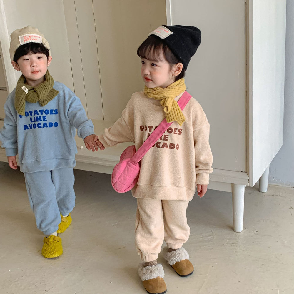 2 Pieces Set Baby Kid Unisex Letters Hoodies Swearshirts And Solid Color Pants Wholesale 221018316