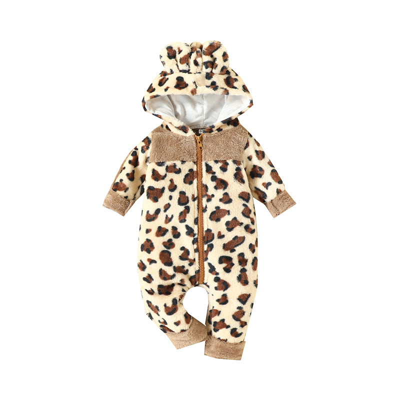 Baby Unisex Color-blocking Leopard print Jumpsuits Wholesale 221018359