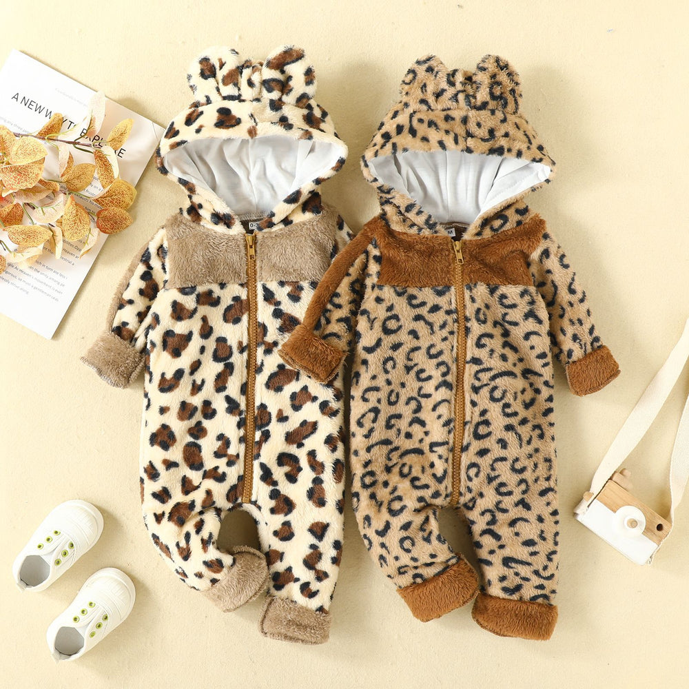 Baby Unisex Color-blocking Leopard print Jumpsuits Wholesale 221018359