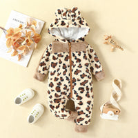 Load image into Gallery viewer, Baby Unisex Color-blocking Leopard print Jumpsuits Wholesale 221018359

