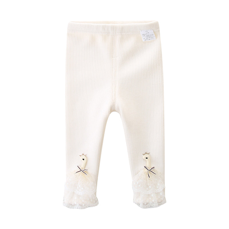 Baby Kid Girls Cartoon Muslin&Ribbed Pants Leggings Wholesale 221018398
