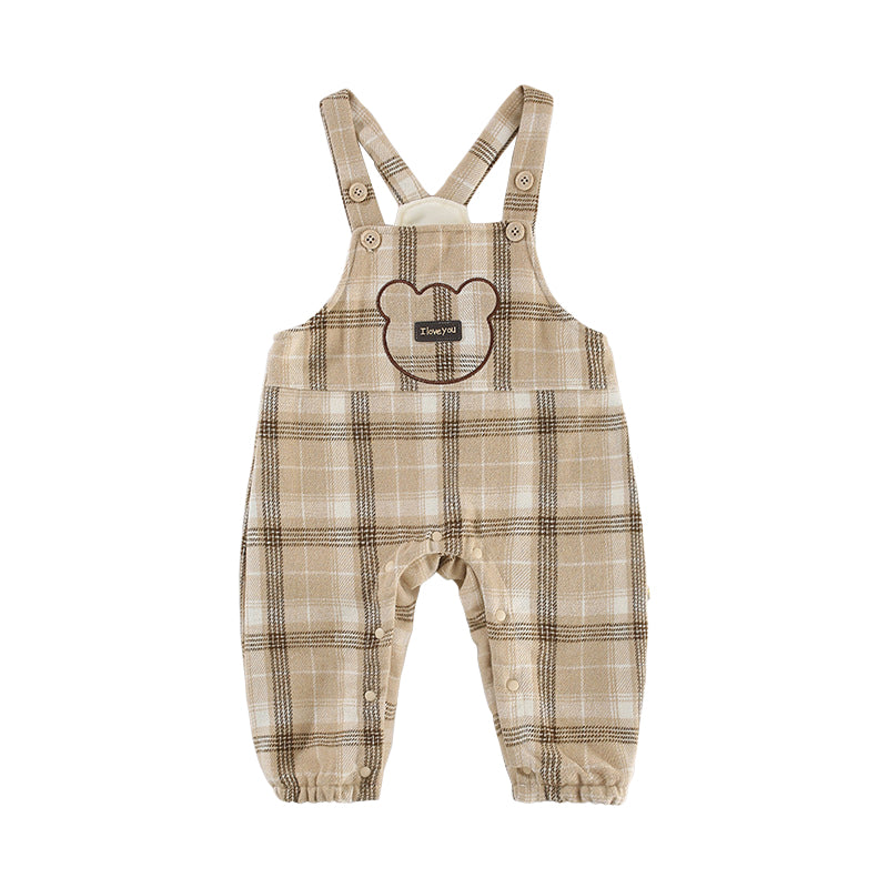 Baby Unisex Letters Checked Cartoon Jumpsuits Wholesale 221018436