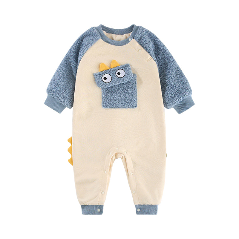 Baby Boys Color-blocking Cartoon Jumpsuits Wholesale 221018489