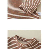 Load image into Gallery viewer, 2 Pieces Set Baby Unisex Striped Tops And Solid Color Jumpsuits Wholesale 22101855
