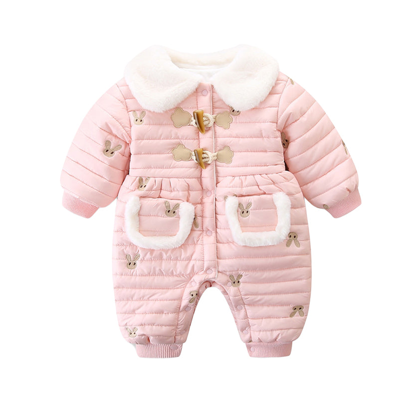 Baby Girls Animals Cartoon Embroidered Jumpsuits Wholesale 221018550