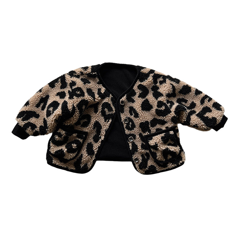 Baby Kid Unisex Leopard print Jackets Outwears Wholesale 221021120