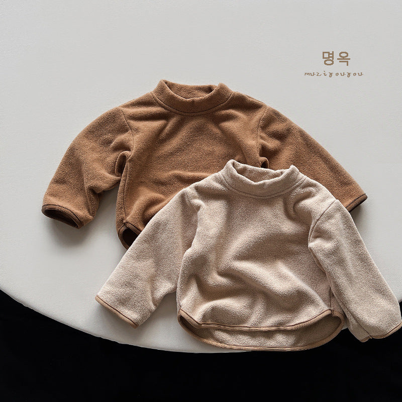 Baby Kid Unisex Solid Color Tops Wholesale 221021158