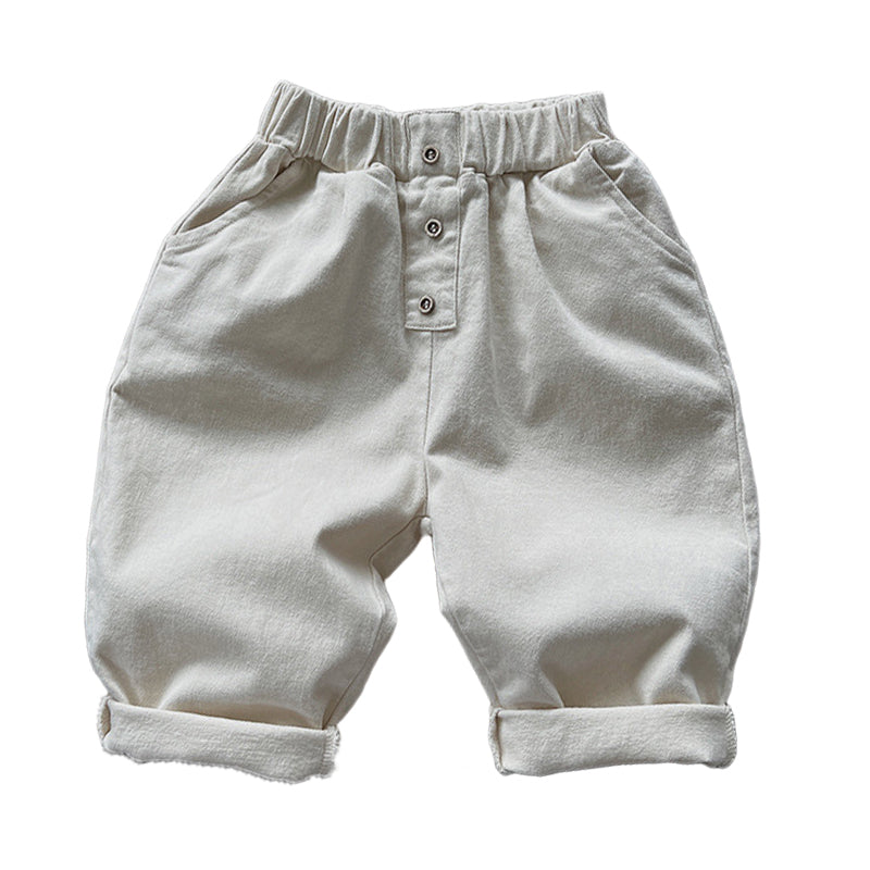 Baby Kid Unisex Solid Color Pants Wholesale 221021159