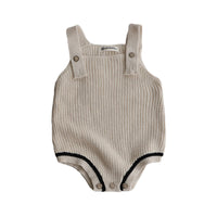 Load image into Gallery viewer, 3 Pieces Set Baby Unisex Muslin&amp;Ribbed Cardigan And Solid Color Rompers And Hats Wholesale 221021227
