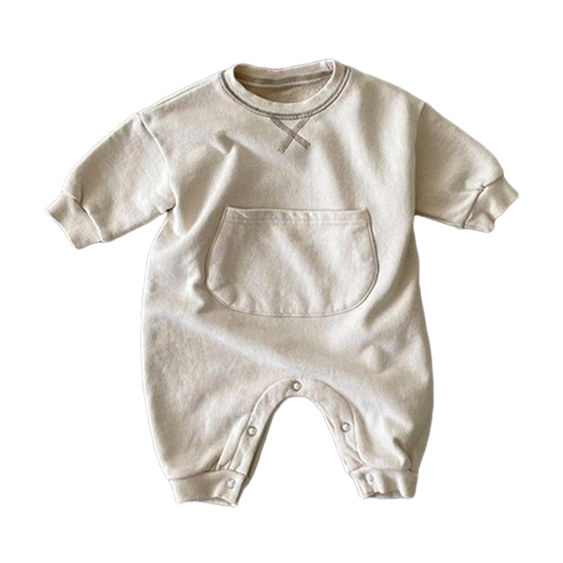 Baby Unisex Solid Color Jumpsuits Wholesale 221021265